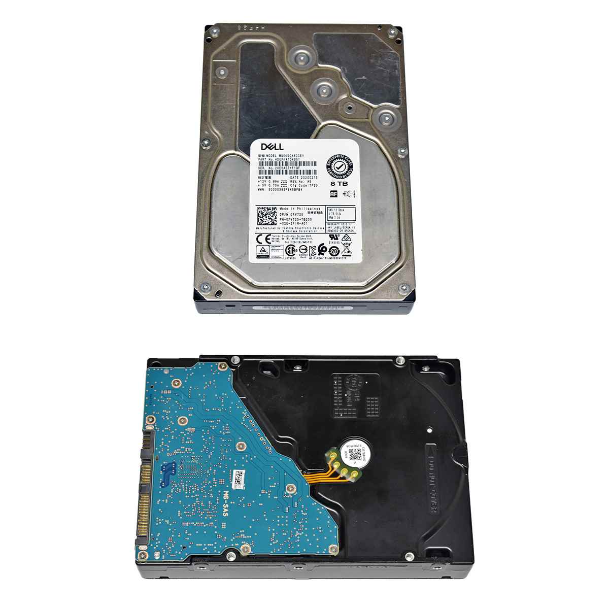 DELL Toshiba 512e 8TB 3.5" 7.2K SAS 12G HDD Festplatte MG06SCA800EY 0FV725