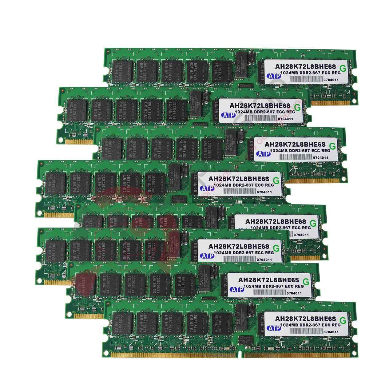 ATP AH28K72L8BHE6S 8x 1GB (8GB) 240-Pin DDR2-667 ECC REG Server Memory Module ATP AH28K72L8BHE6S 8x 1GB (8GB) 240-Pin DDR2-667 ECC REG Server Memory Module