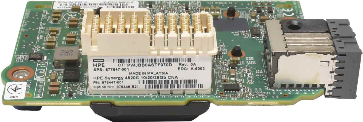 HP Synergy 4820C Dual-Port 10/20/25Gb CNA Mezzanine Ethernet Adapter 877647-001 878447-001 HP Synergy 4820C Dual-Port 10/20/25Gb CNA Mezzanine Ethernet Adapter 877647-001 878447-001