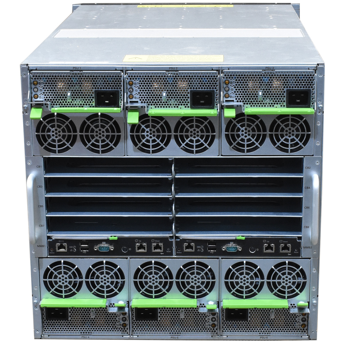 Fujitsu Bladecenter Primergy BX900 S2 2x Mgmt Blade S1 A3AC40096530 6 x PSU Rail