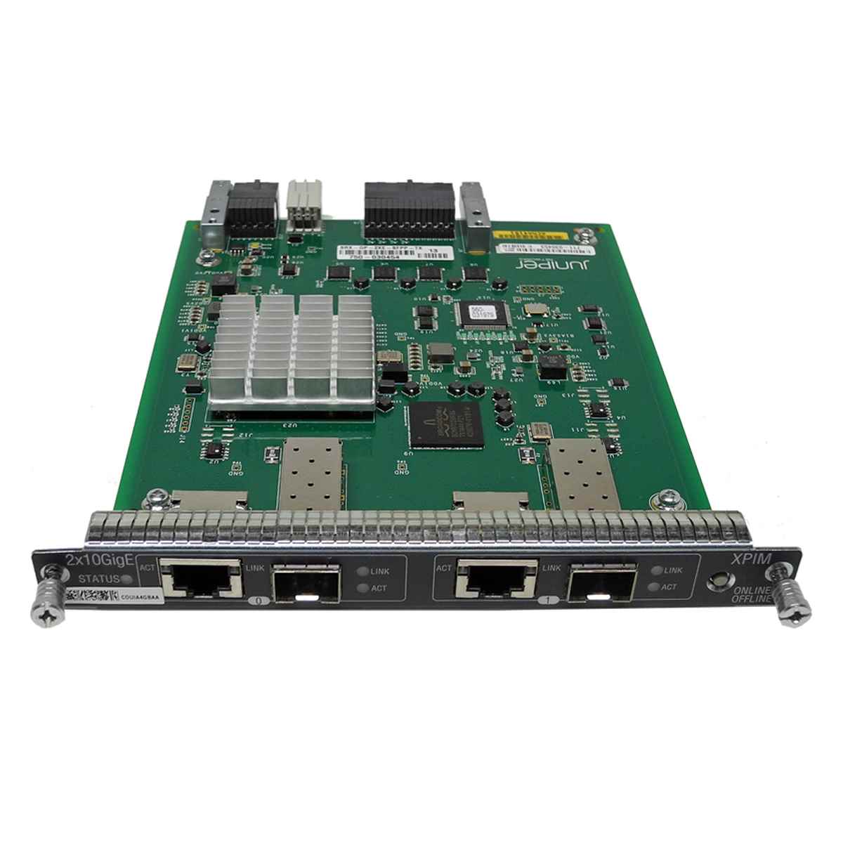 Juniper SRX-GP-2XE-SFPP-TX 2-Port 10GbE XPIM Module for SRX550 SRX650 Services Gateway Juniper SRX-GP-2XE-SFPP-TX 2-Port 10GbE XPIM Module for SRX550 SRX650 Services Gateway