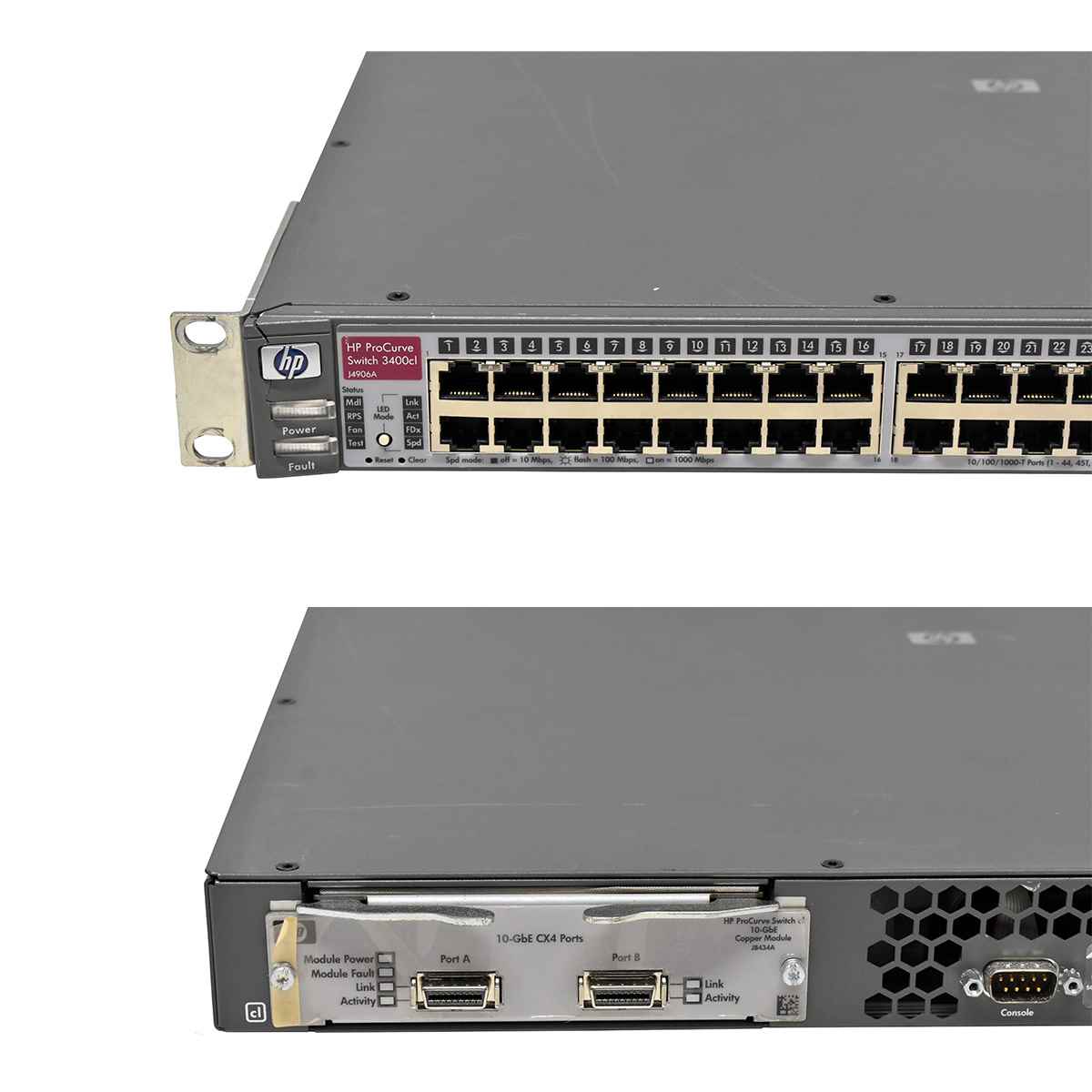 HP 3400cl J4906A 48-Port GE Switch 4x SFP + 10G CL Module HP 3400cl J4906A 48-Port GE Switch 4x SFP + 10G CL Module