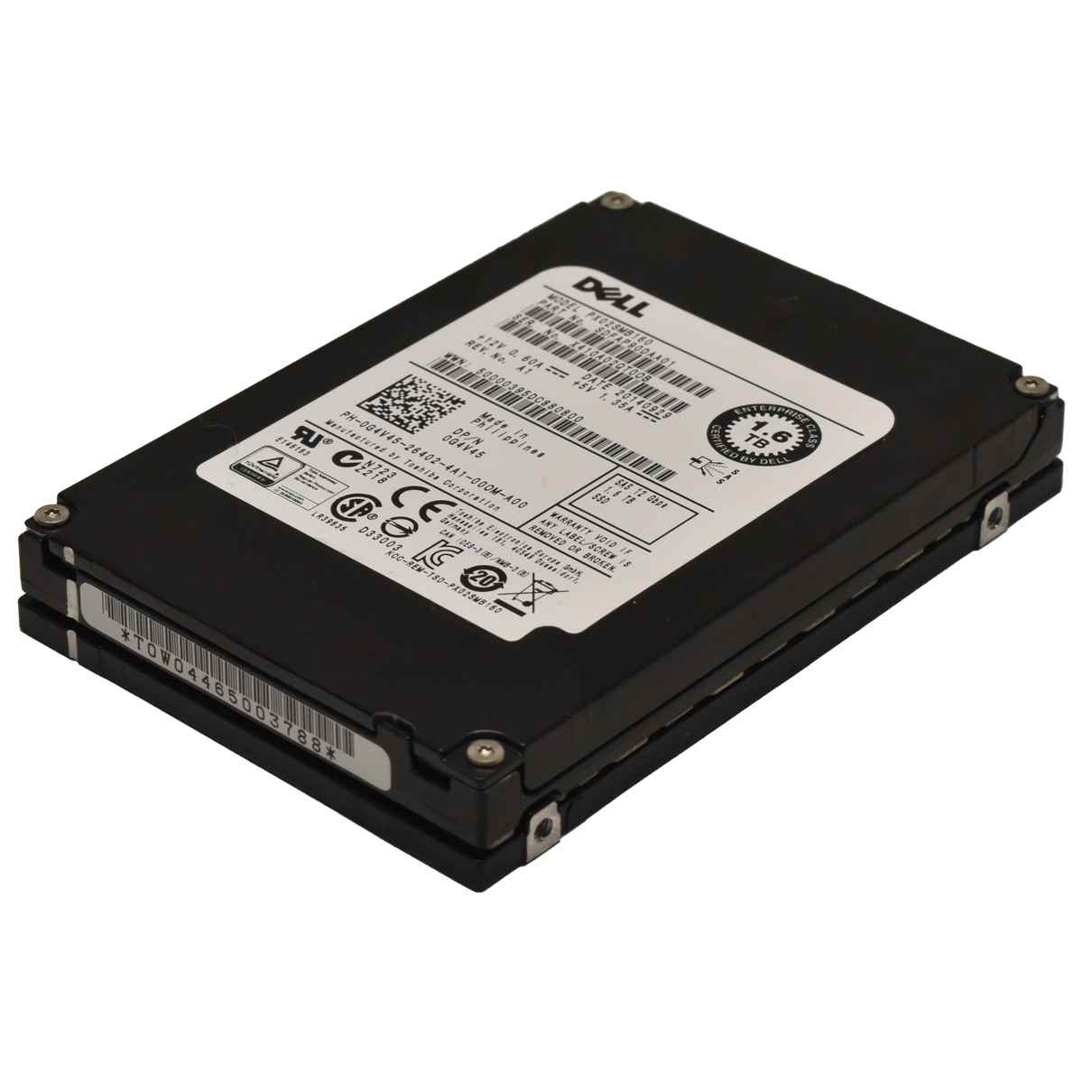 Dell Toshiba PX02SMB160 1.6 TB SAS 12Gb/s 2.5“ Solid State Drive (SSD) 0G4V45