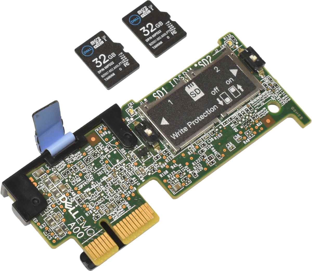 Dell 0RT6JG Dual SD 2x 32GB vFlash Card Reader Module IDSDM for R440 R540 R640 R740 R740xd Dell 0RT6JG Dual SD 2x 32GB vFlash Card Reader Module IDSDM for R440 R540 R640 R740 R740xd