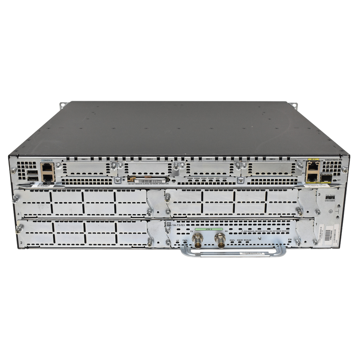 Cisco 3845 + Modul Cisco3845-MB + NM-1A-T3/E3