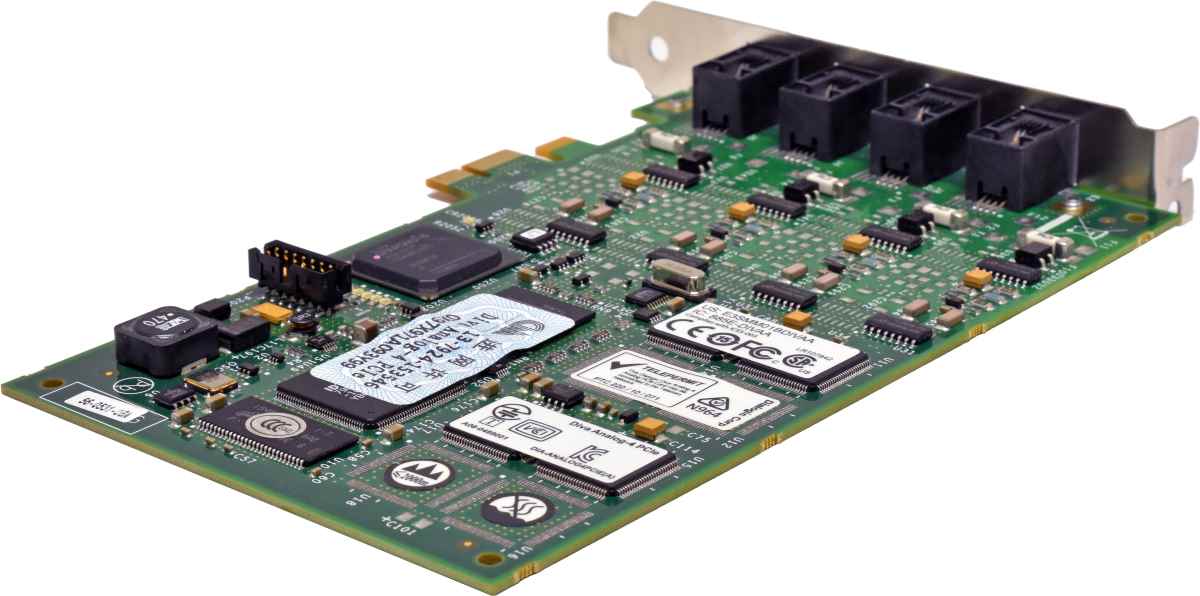 Dialogic Diva Analog-4 PCIe 50-0425-06A 56-0531-06A Voice Card 4x RJ-10