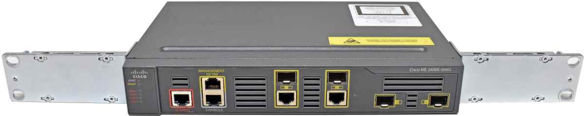 Cisco ME-3400EG-2CS-A Dual-Port RJ-45 GE Switch 4x SFP +Rack Ears