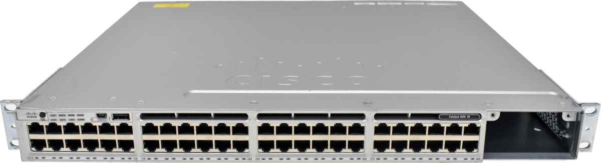 Cisco WS-C3850-48T-L 48-Port stackable Gigabit Ethernet Switch 2x PSU