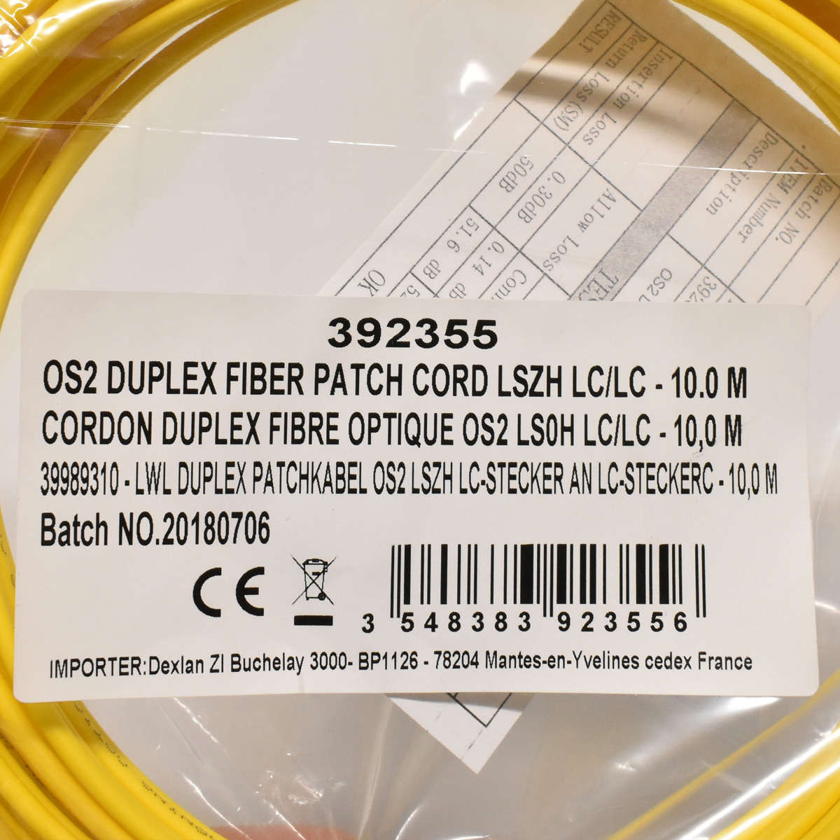 Corning-OS2-Duplex-FIBER-Patch-Cord-LSZH-LC-LC-10m-003.jpg 60x Corning OS2 Duplex FIBER Patch Cord LSZH LC/LC-10m NEU NEW