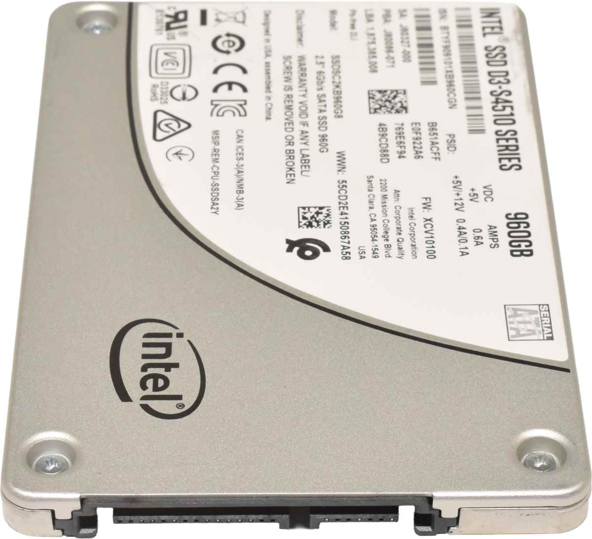 Intel SSD D3-S4510 Series 960GB 2.5" 6G SATA SSDSC2KB960G8