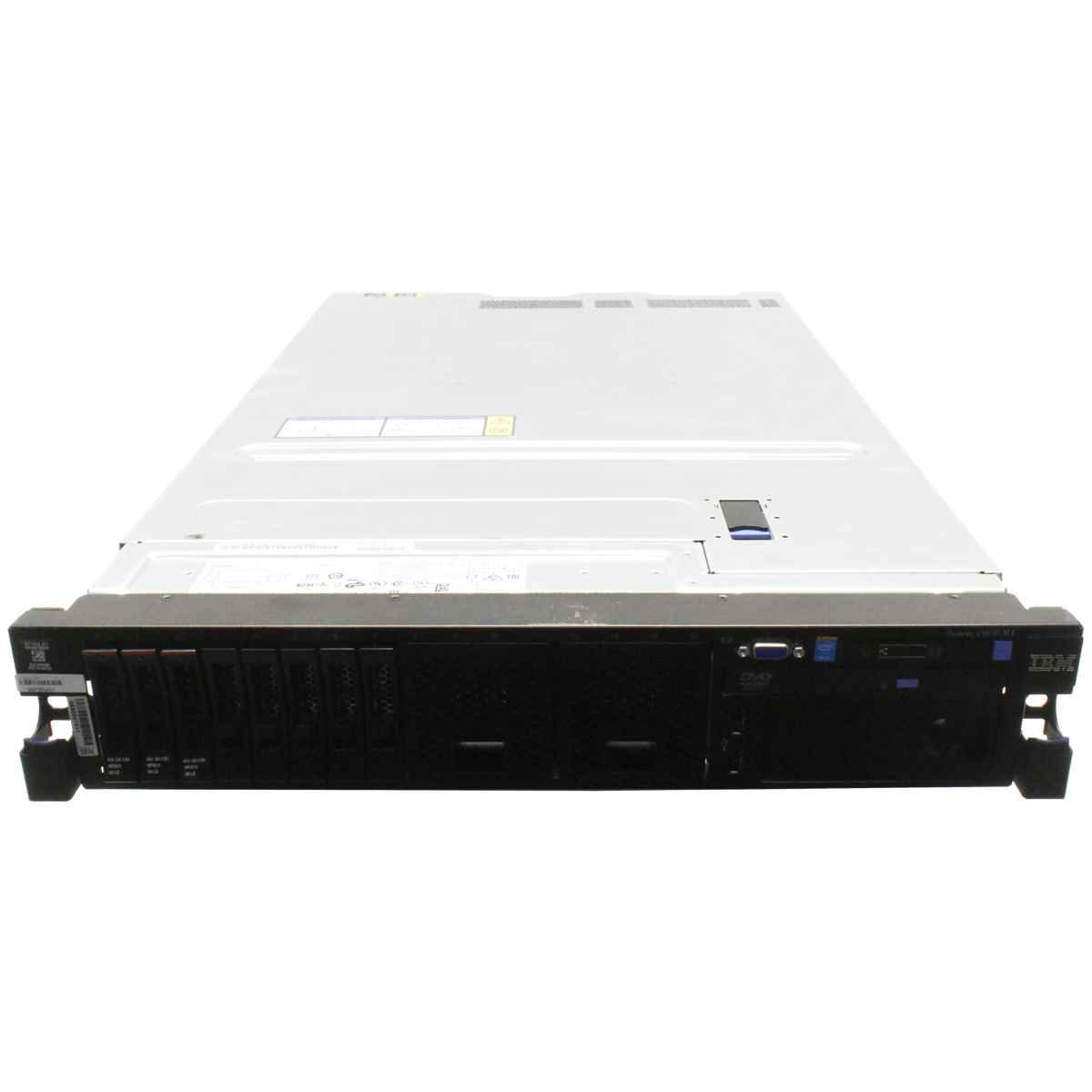 IBM x3650 M4 Server ohne CPU ohne RAM 2x Kühler 8x SFF 2,5 IBM x3650 M4 Server 1x E5-2640 CPU 6-Core 72 GB RAM 8x SFF 2,5" M5110