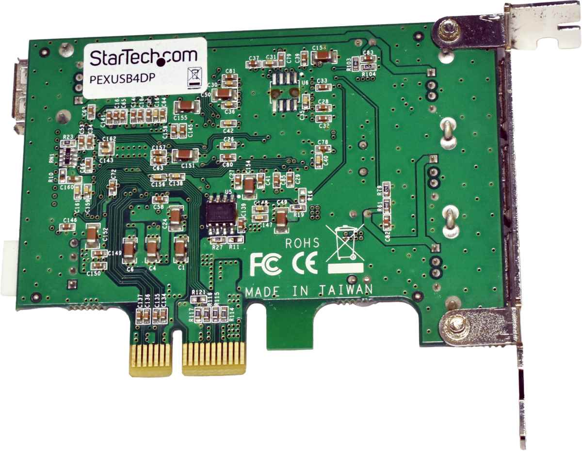 StarTech PEXUSB4DP 6212E 4-Port USB PCIe x1 Interface Card LP