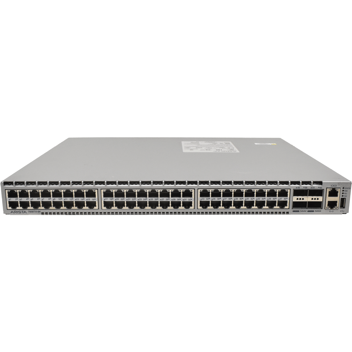 Arista DCS-7050TX-64 48-Port 10G Ethernet Switch 4x 40GbE QSFP+ Port Arista DCS-7050TX-64 48-Port 10G Ethernet Switch 4x 40GbE QSFP+ Port