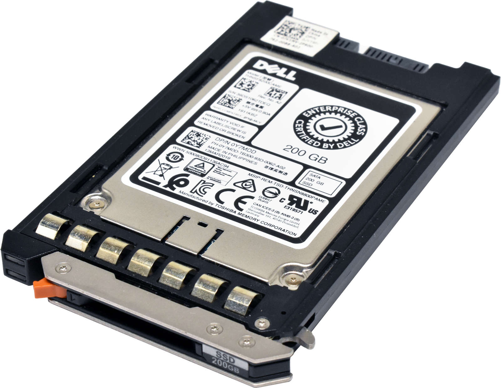 Dell-Toshiba-200GB-0Y7MDD-THNSF8200CAME-1-8-6G-SAT-001.jpg Dell Toshiba 200GB 0Y7MDD THNSF8200CAME 1.8" 6G SATA SSD PowerEdge M830 M630 M430 Blade