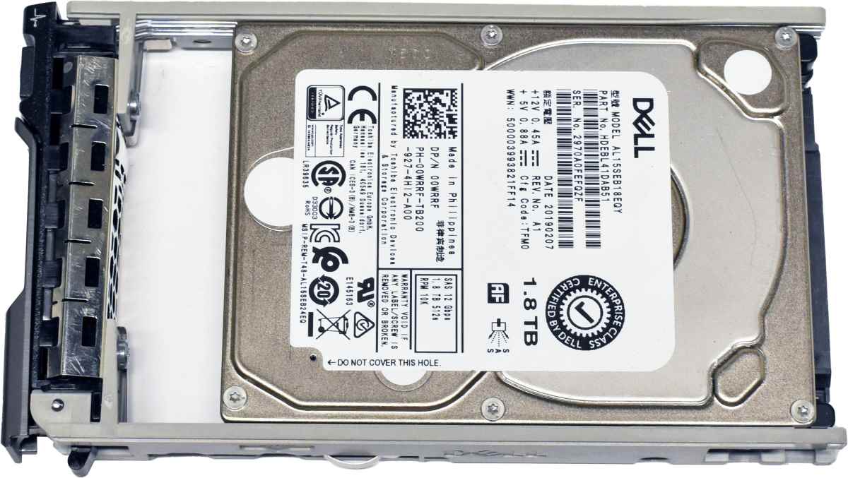 Dell Toshiba 1.8TB 00WRRF AL15SEB18EQY 12G 2.5" 10K SAS HDD