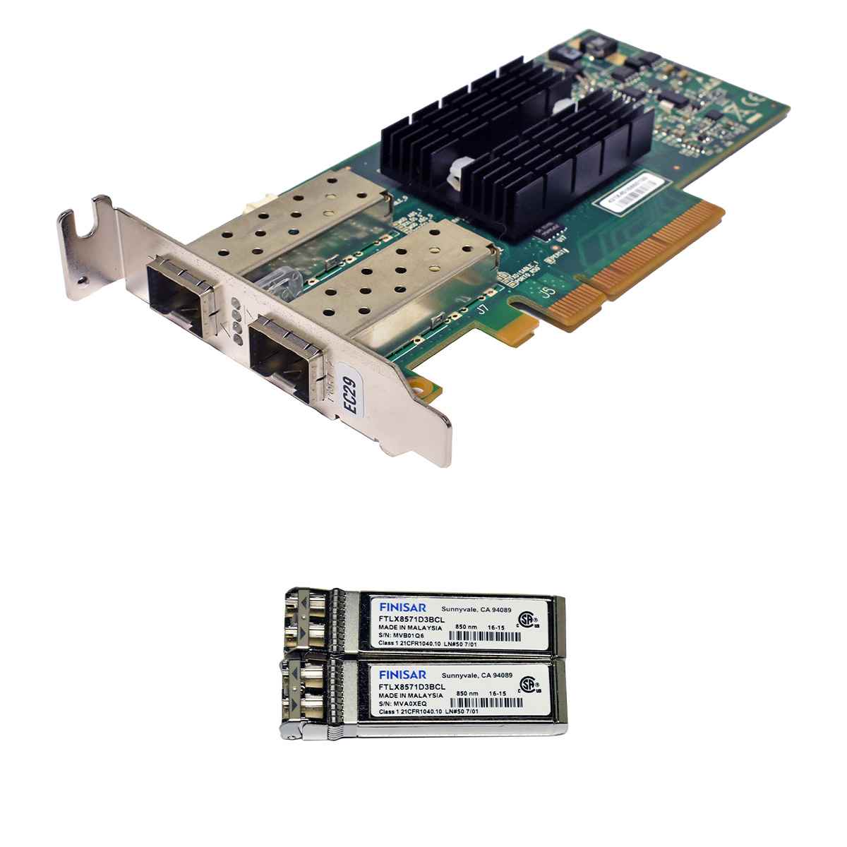 IBM Mellanox 00E1856 Dual-Port 10G SFP+ RoCE SR Network Adapter PCIe x8 LP +GBICs IBM Mellanox 00E1856 Dual-Port 10G SFP+ RoCE SR Network Adapter PCIe x8 LP +GBICs