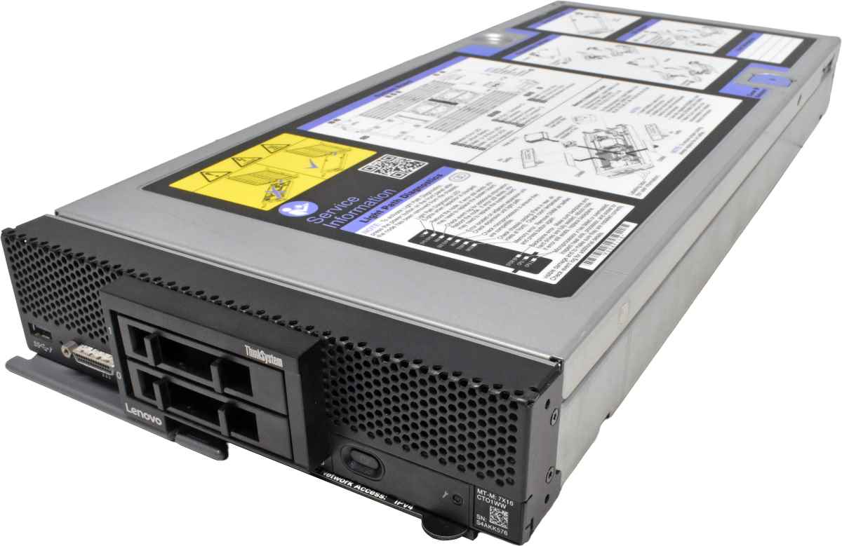 Lenovo ThinkSystem SN550 Blade 7X16 01KP356 +Heatsink +Caddys Lenovo ThinkSystem SN550 Blade 7X16 01KP356 +Heatsink +Caddys