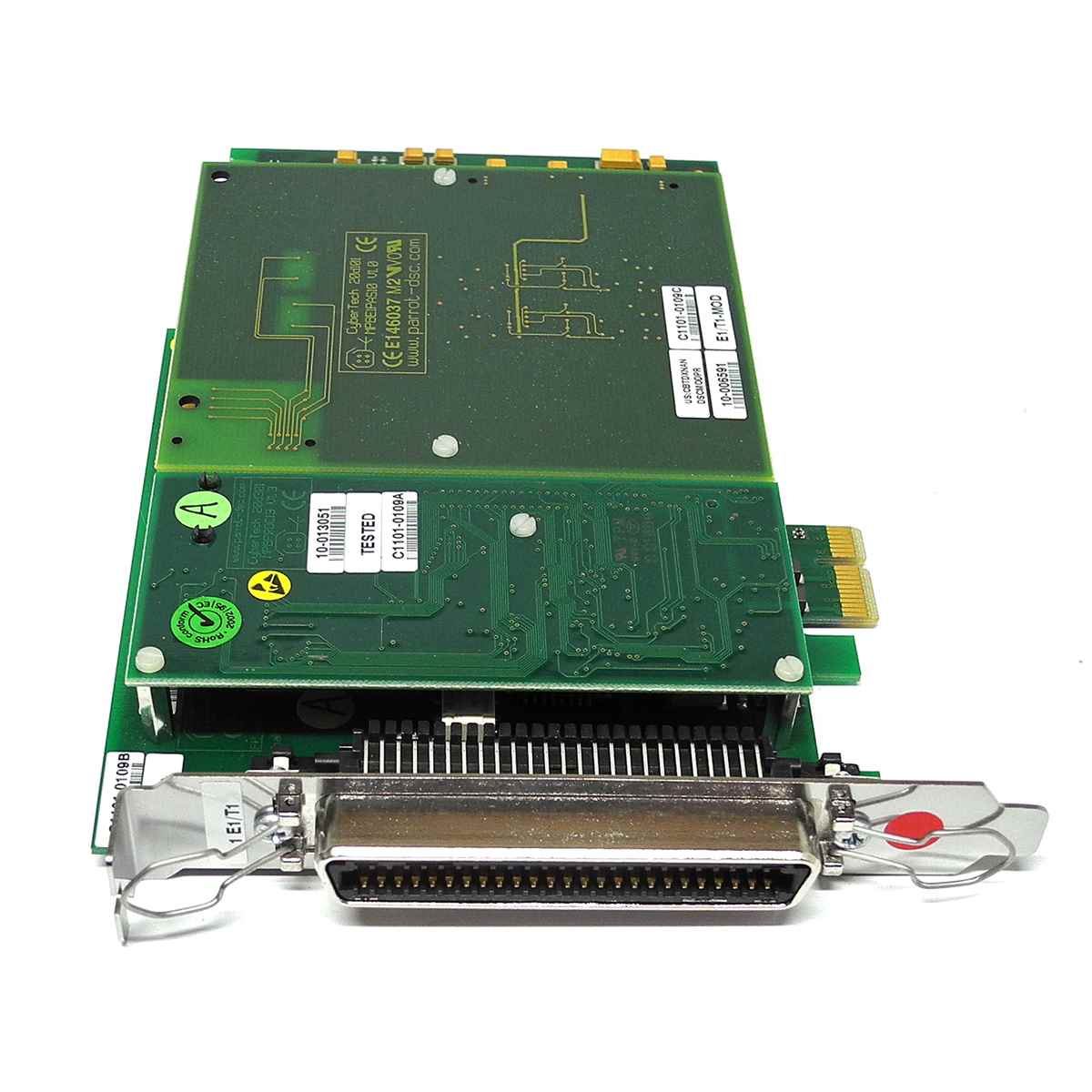 CyberTech Parrot-DSC 20H402 MSPEB10 PCIe x1 Tel. Interface Card + 20d101 Module CyberTech Parrot-DSC 20H402 MSPEB10 PCIe x1 Tel. Interface Card + 20d101 Module