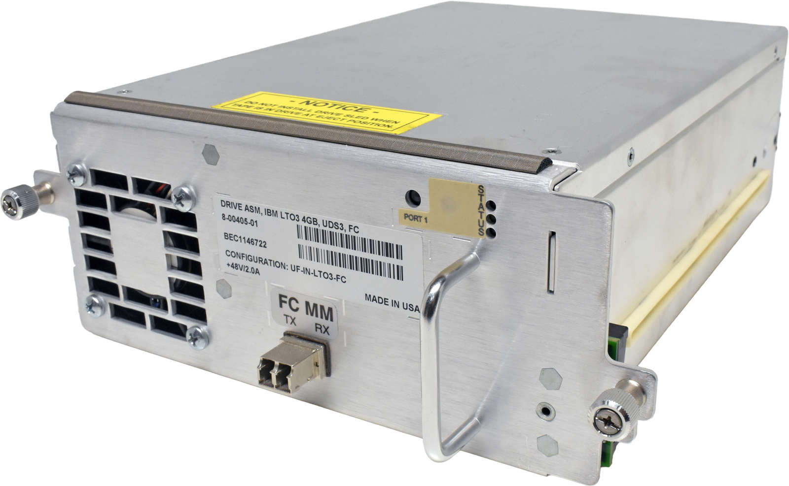 Quantum 8-00405-01 DRV ASM IBM LTO-3 UDS3 FC 4G Tape Drive