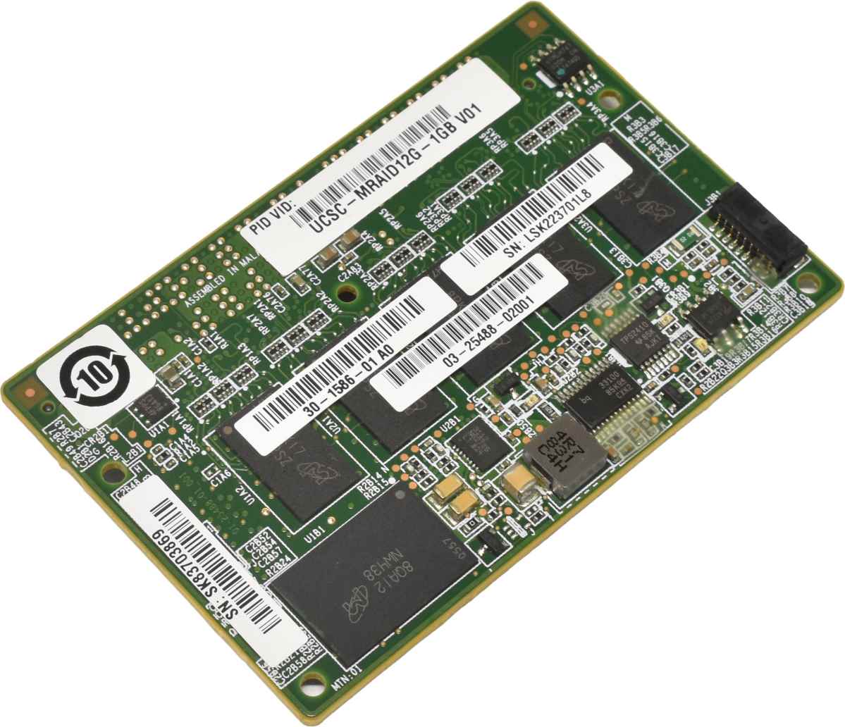 Cisco UCSC-MRAID12G-1GB 30-1586-01 1GB RAID Controller Cache Module Cisco UCSC-MRAID12G-1GB 30-1586-01 1GB RAID Controller Cache Module