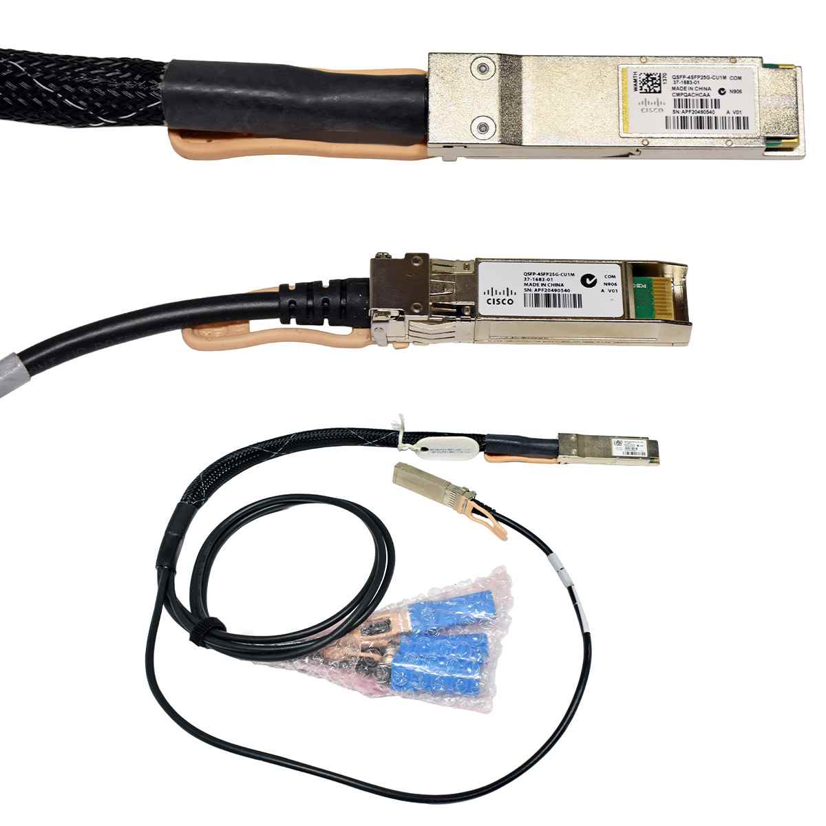 Cisco 37-1683-01 100GBASE QSFP - 4x SFP-25G 1m Passive Copper Splitter Cable