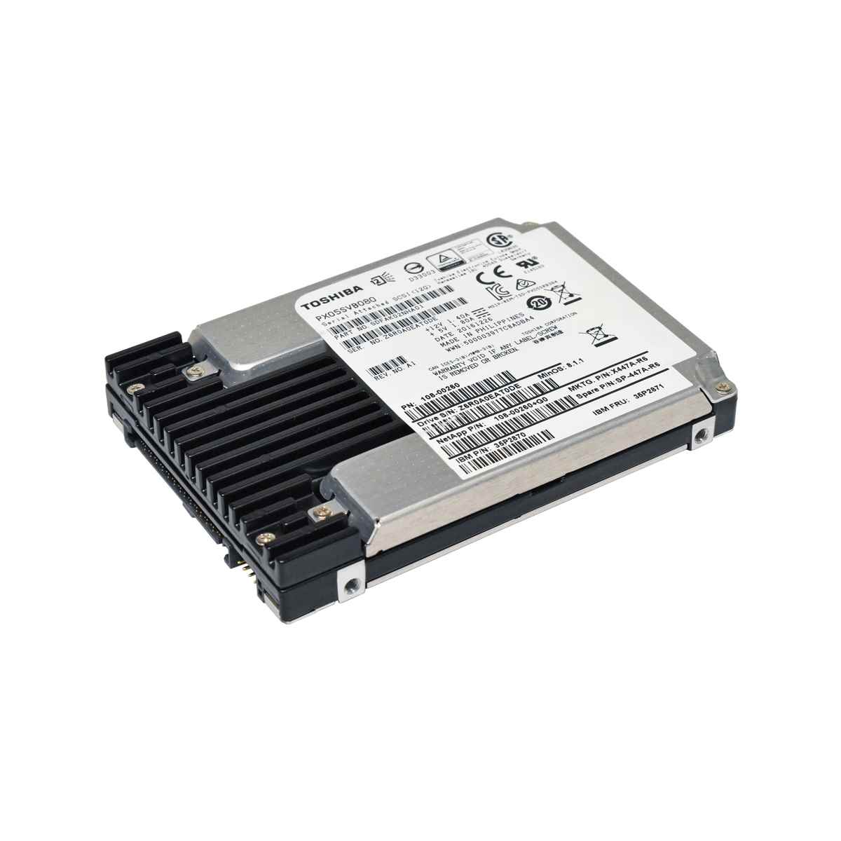 Toshiba NetApp 800GB SSD SAS 12Gb/s 2.5“ PX04SVQ080B X440A-R6