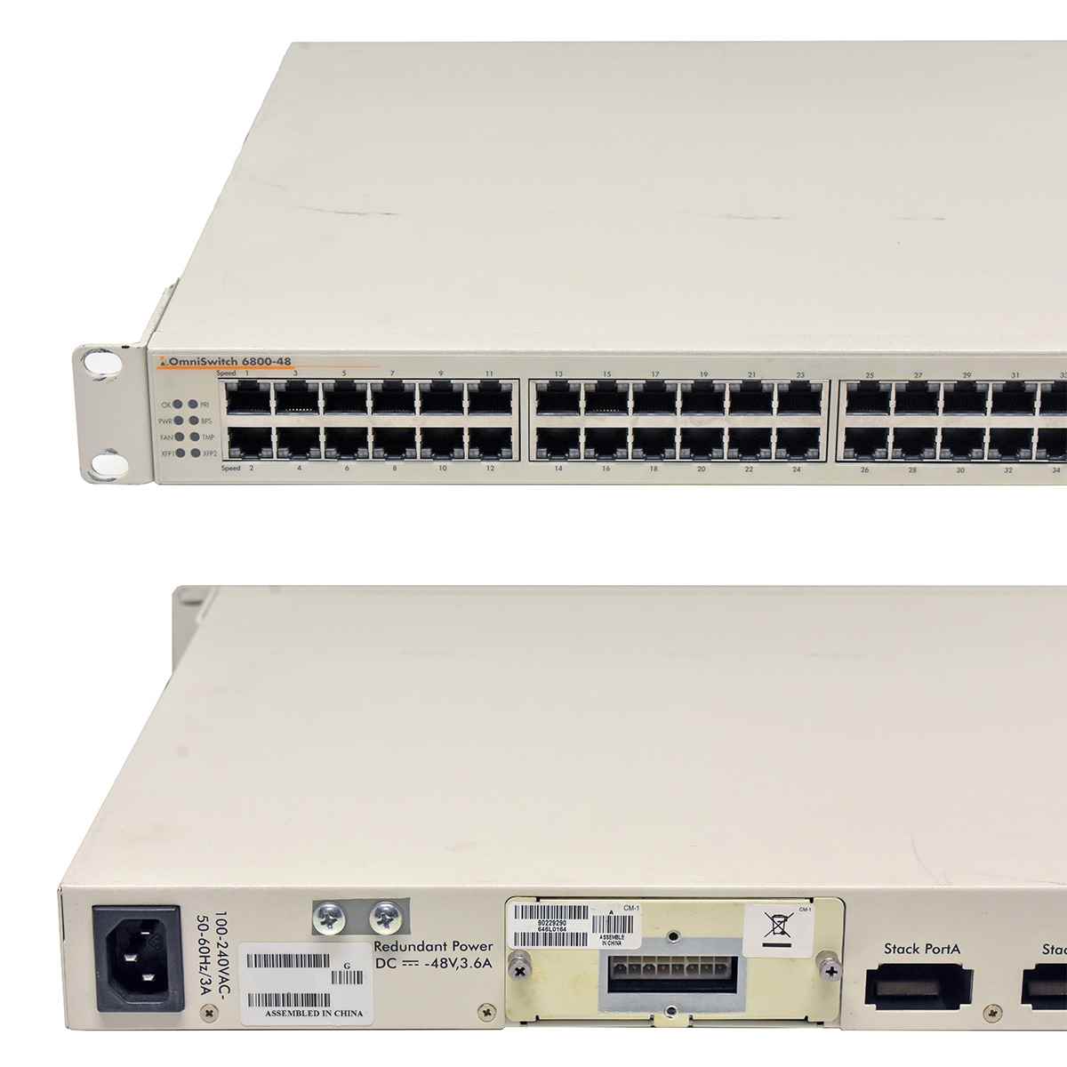 Alcatel OmniSwitch OS6800-48 48-Port RJ-45 stackable GE Switch 4x 1G SFP Alcatel OmniSwitch OS6800-48 48-Port RJ-45 stackable GE Switch 4x 1G SFP