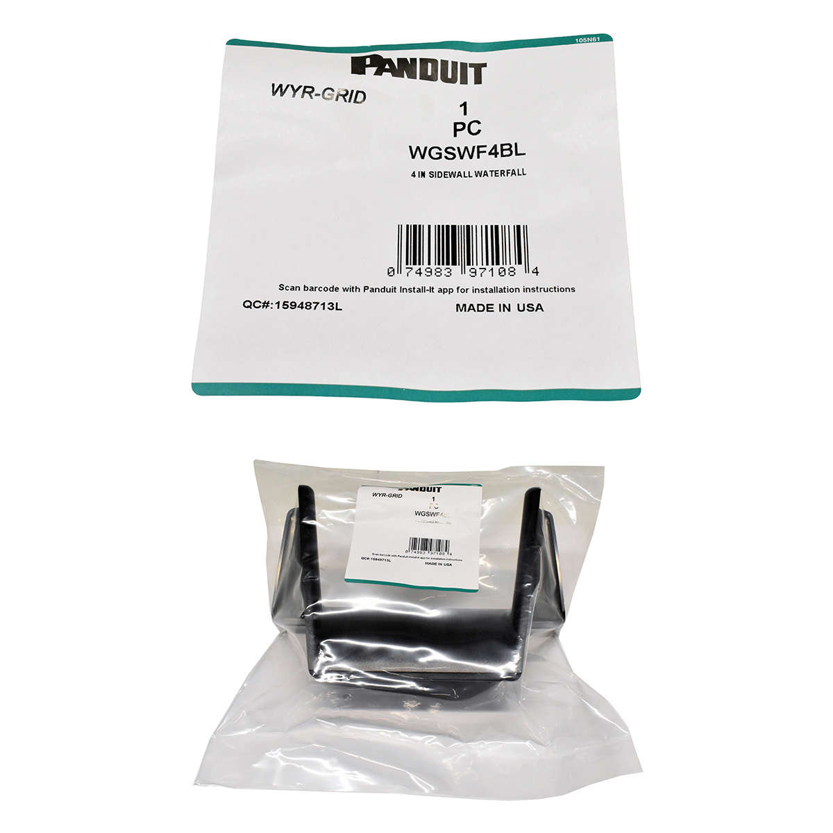 Panduit-WYR-GRID-WGSWF4BL-4-in-Sidewall-Waterfall-005.jpg Panduit WYR-GRID WGSWF4BL 4 in Sidewall Waterfall Trassenabhängung