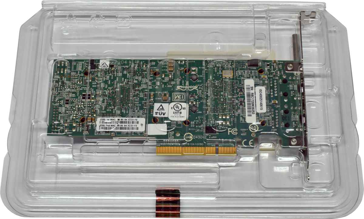 IBM Dual Port EN0X 10Gb/s BaseT RJ45 PCIe x8 FC Server Adapter 00E2718 BCM957810A1008I
