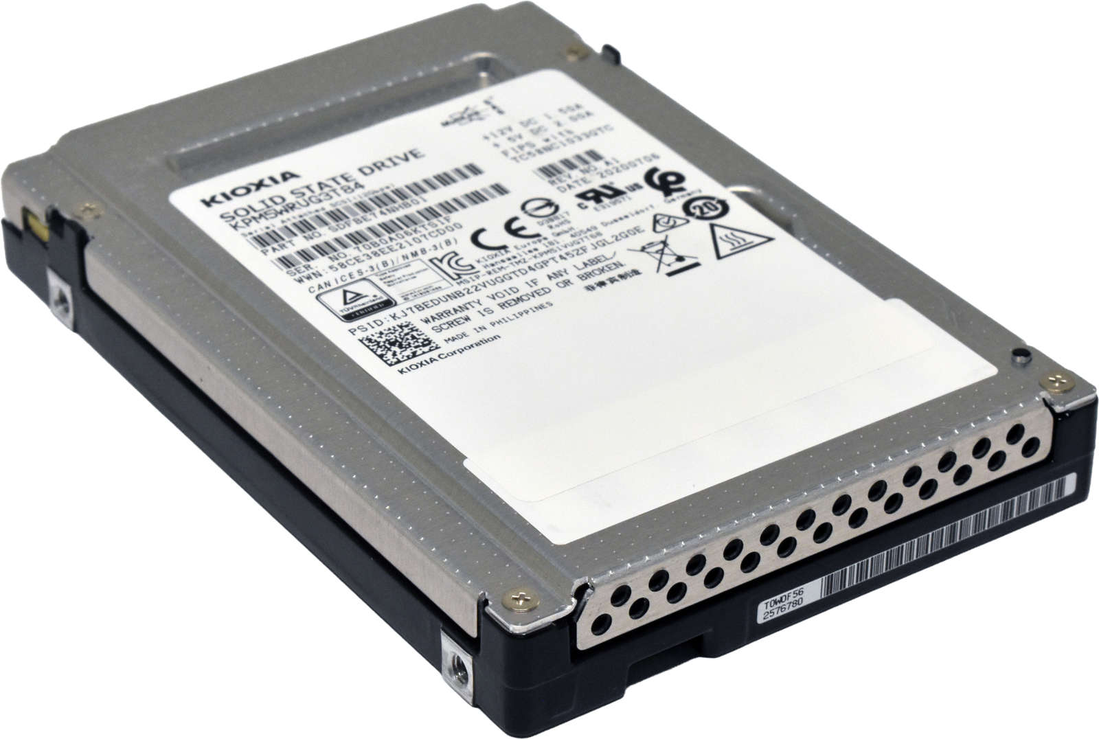Kioxia-3-84TB-KPM5WRUG3T84-SDFBE74NHB01-2-5-12G-SA-001.jpg Kioxia 3.84TB 2.5" 12G SAS SED SSD KPM5WRUG3T84