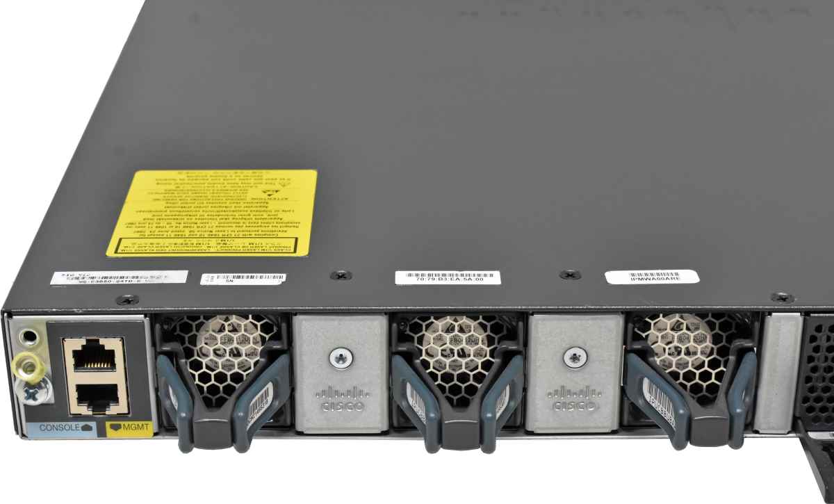 Cisco Catalyst WS-C3650-24TD-S 24-Port RJ-45 GE Switch 2x 10G SFP+ 2x 1G SFP +Rack Ears 2x PSU