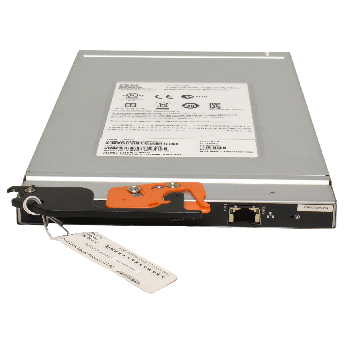 IBM Flex System Management Modul CMM PN 68Y7030 IBM Flex System Chassis Management Modul 2 CMM2 00FG678 00FJ669 00Y3190