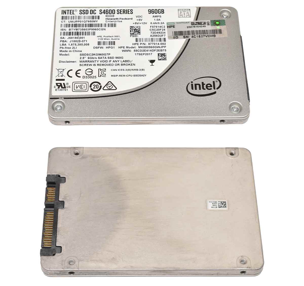 Intel SSD DC S4600 Series 960GB 2.5“ 6Gbps SATA SSDSC2KG960G7P Intel SSD DC S4600 Series 960GB 2.5“ 6Gbps SATA SSDSC2KG960G7P