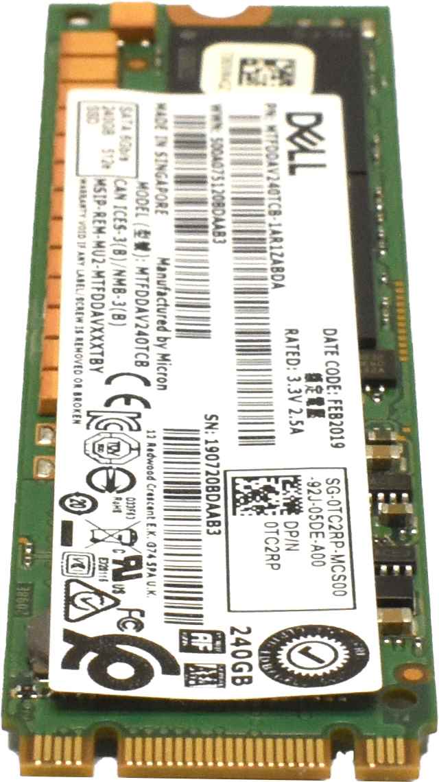 Dell Micron 240GB M.2 SATA SSD BOSS 0TC2RP MTFDDAV240TCB für MX740c / MX840c