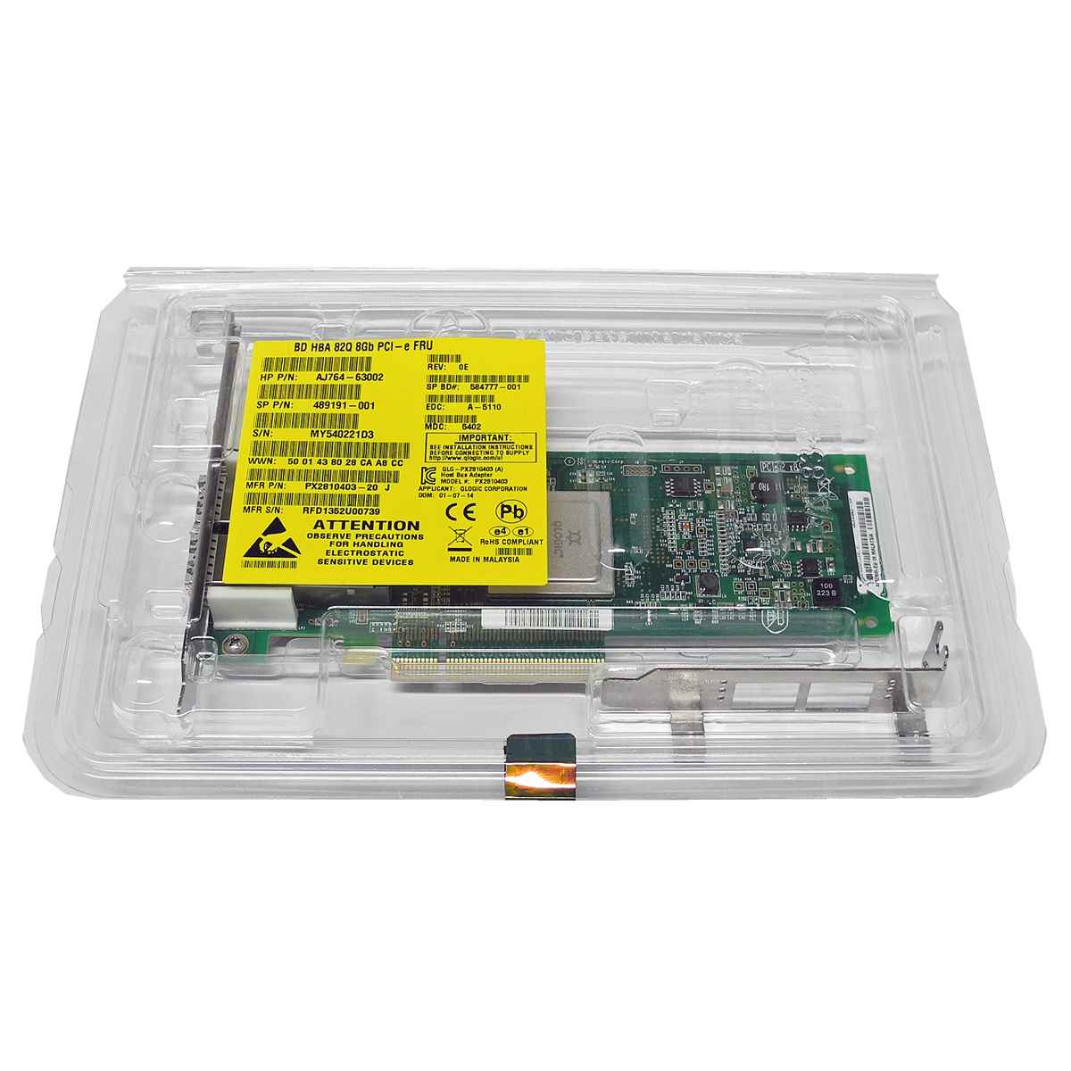 QLogic QLE2562-HP FC 2-Port 8Gb PCIe x8 Network Adapter 489191-001 FP neu OVP