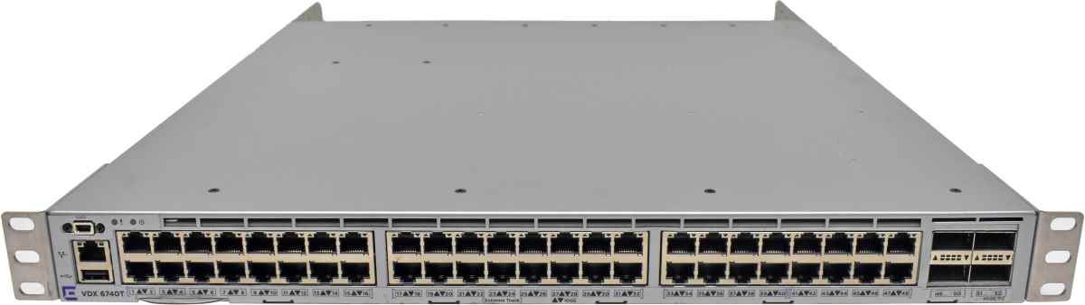 Extreme VDX 6740T XBR-VDX6740T-24-F 48-Port 10G RJ-45 Ethernet Switch 4x 40G QSFP+ Rack Ears