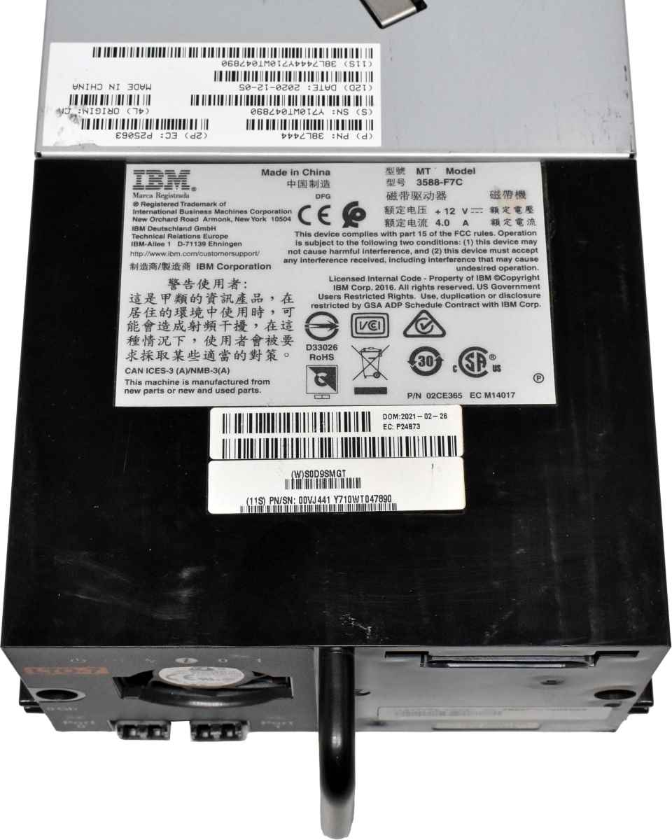IBM 3588-F7C 00VJ441 Ultrium LTO-7 8G FC Tape Drive for 3584 TS4500 IBM 3588-F7C 00VJ441 Ultrium LTO-7 8G FC Tape Drive for 3584 TS4500