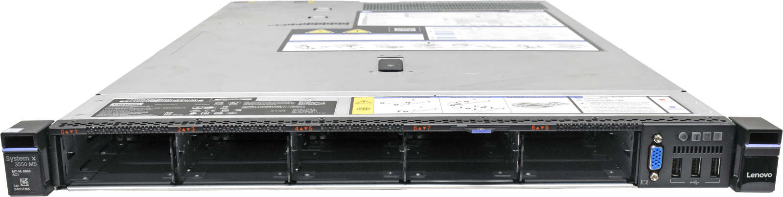 Lenovo System x3550 M5 Server Barebone no CPU no DDR4 2x Heatsink M5210 10x SFF