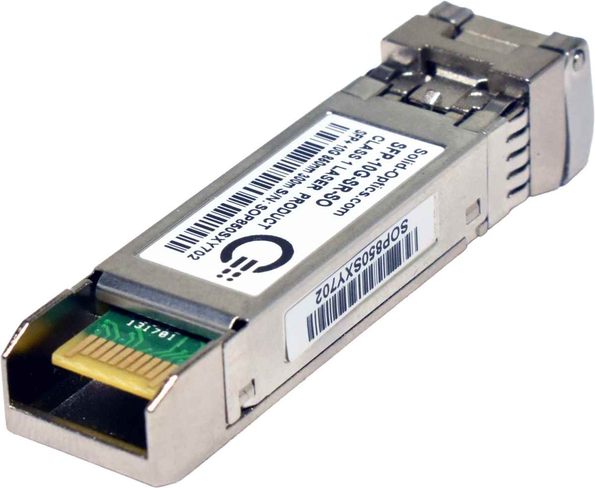 Solid-Optics SFP-10G-SR-SO 10G SFP+ 850nm 300m LC Duplex Transceiver Module Solid-Optics SFP-10G-SR-SO 10G SFP+ 850nm 300m LC Duplex Transceiver Module