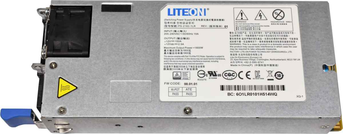 Liteon Power Supply/Netzteil PS-2162-1LR 1800W 80 Plus Platinum für Quanta T42S-2U, ZT System Liteon Power Supply/Netzteil 1800W PS-2162-1LR 80Plus Platinum Quanta T42S-2U, ZT System