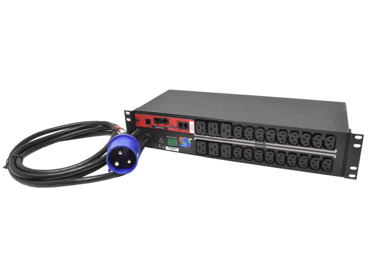 Server Technology PDU Smart Cabinet Distribution Unit 24x Output (18x C13 / 6x C19) Rack Ears CS-24HEK4B3H2