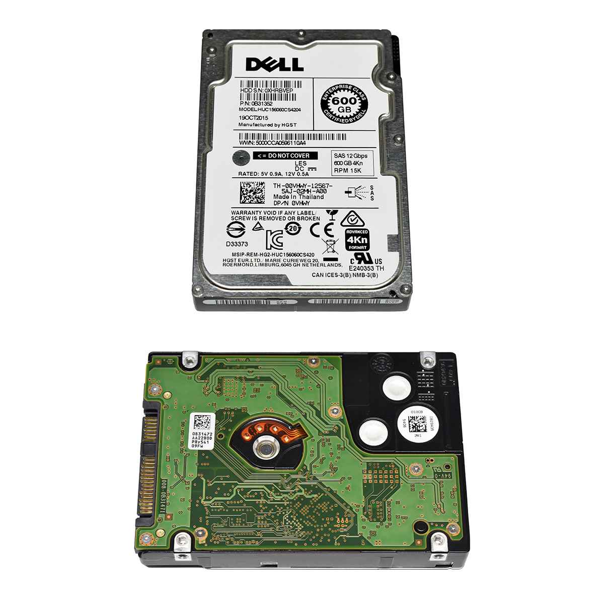 Dell HGST 600GB 0VHWY HUC156060CS4204 2.5“ 15K 12G SAS HHD Dell HGST 600GB 0VHWY HUC156060CS4204 2.5“ 15K 12G SAS HHD