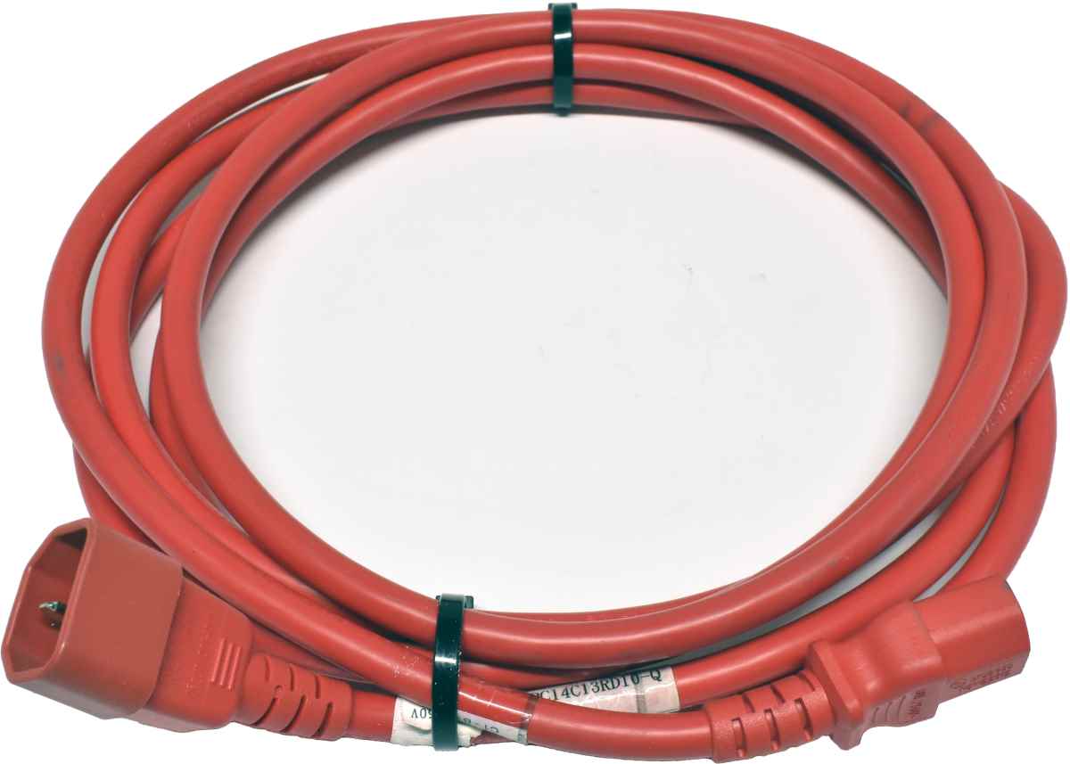 Panduit Netzkabel C14 C13 Power Kabel rot 3m 10A 250V Verlängerung PC14C13RD10-Q