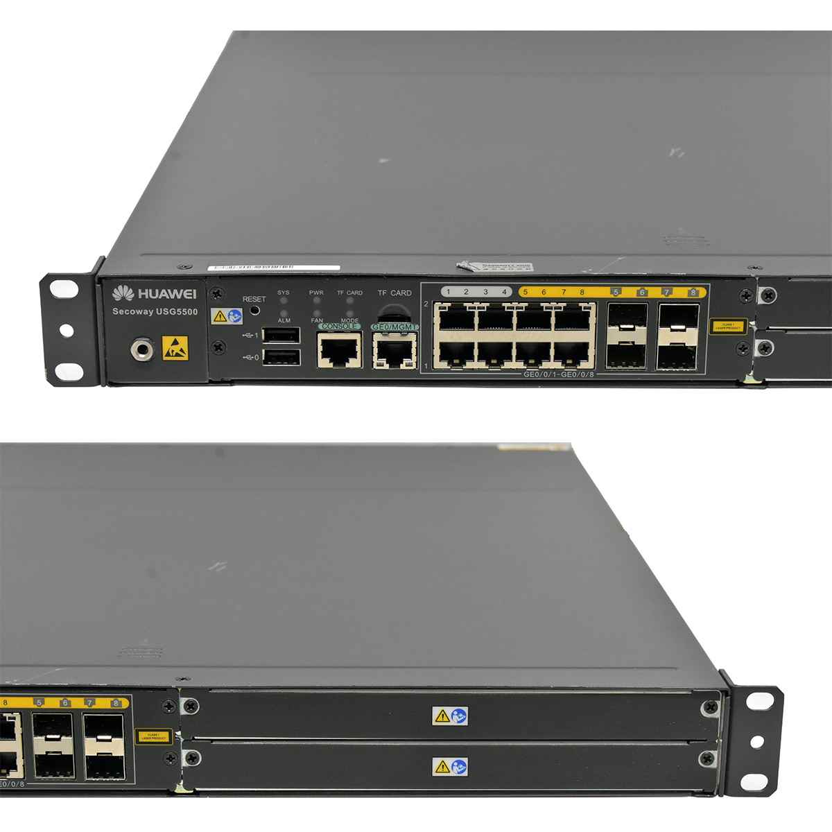 Huawei Secoway USG5530-S 8-Port RJ-45 GE Security Gateway 4x 1G SFP 2x PSU +Rack Ears Huawei Secoway USG5530-S 8-Port RJ-45 GE Security Gateway 4x 1G SFP 2x PSU +Rack Ears