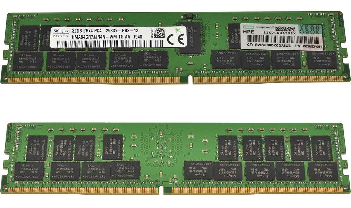 64GB HP SKhynix 2x32GB 2Rx4 PC4-2933Y DDR4 RAM HMA84GR7JJR4N-WM P03052-091 G10