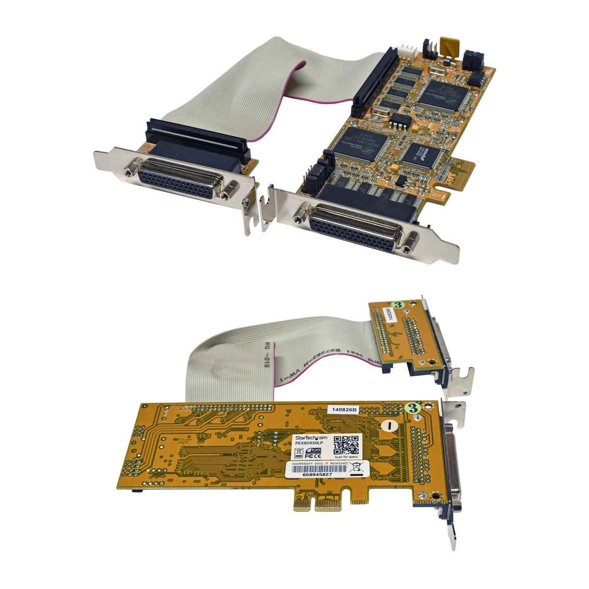 StarTech PEX8S950LP 8-Port PCIe RS232 Serial Adapter Card, Serial DB9 Controller/Expansion Card 16C950 UART StarTech PEX8S950LP 8-Port PCIe RS232 Serial Adapter Card, Serial DB9 Controller/Expansion Card 16C950 UART