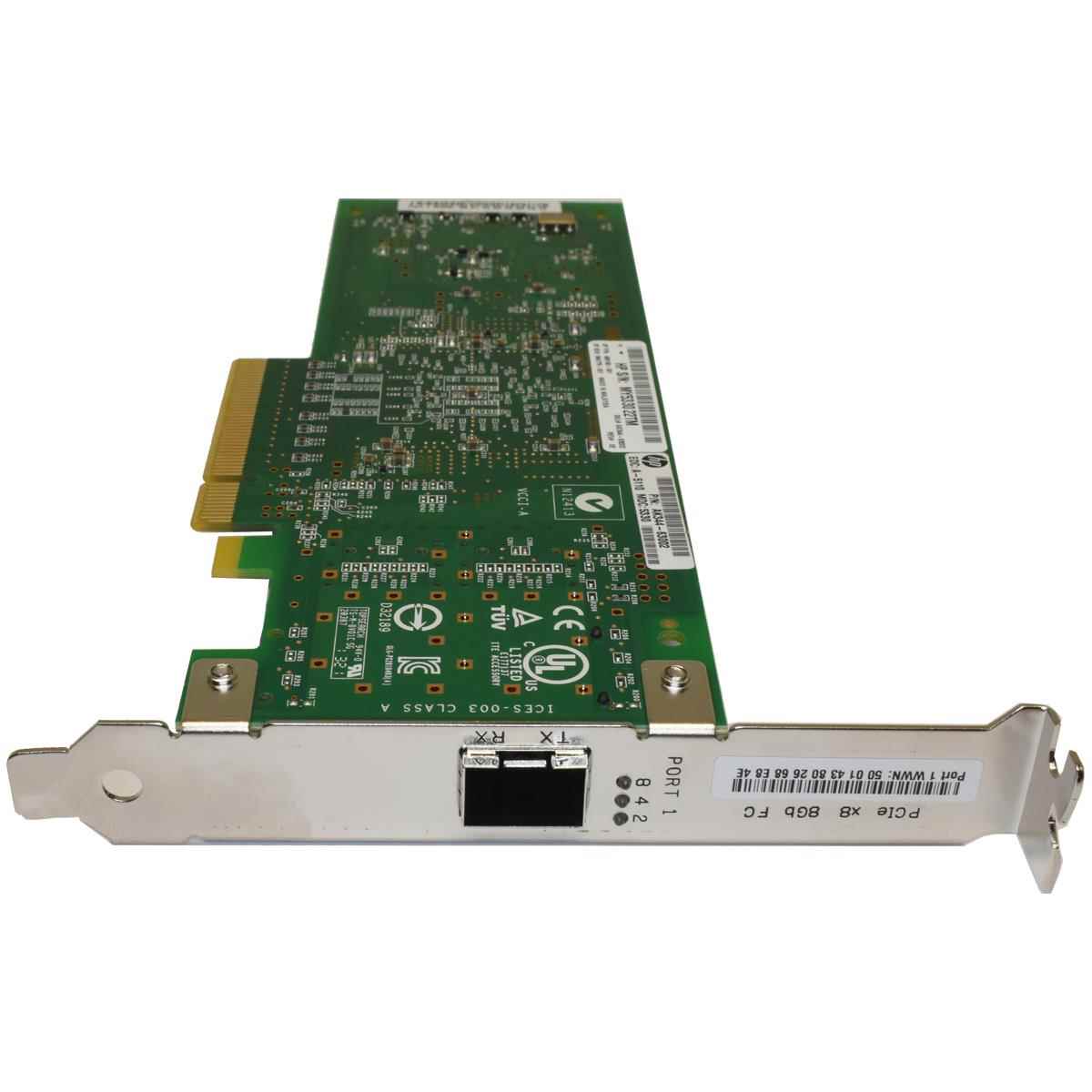 HP QLogic QLE2560-HP FC Single-Port 8Gb PCIe x8 Adapter AK344-63002 489190-001 FP ohne SFP HP QLogic QLE2560-HP FC Single-Port 8Gb PCIe x8 Adapter AK344-63002 489190-001 FP ohne SFP