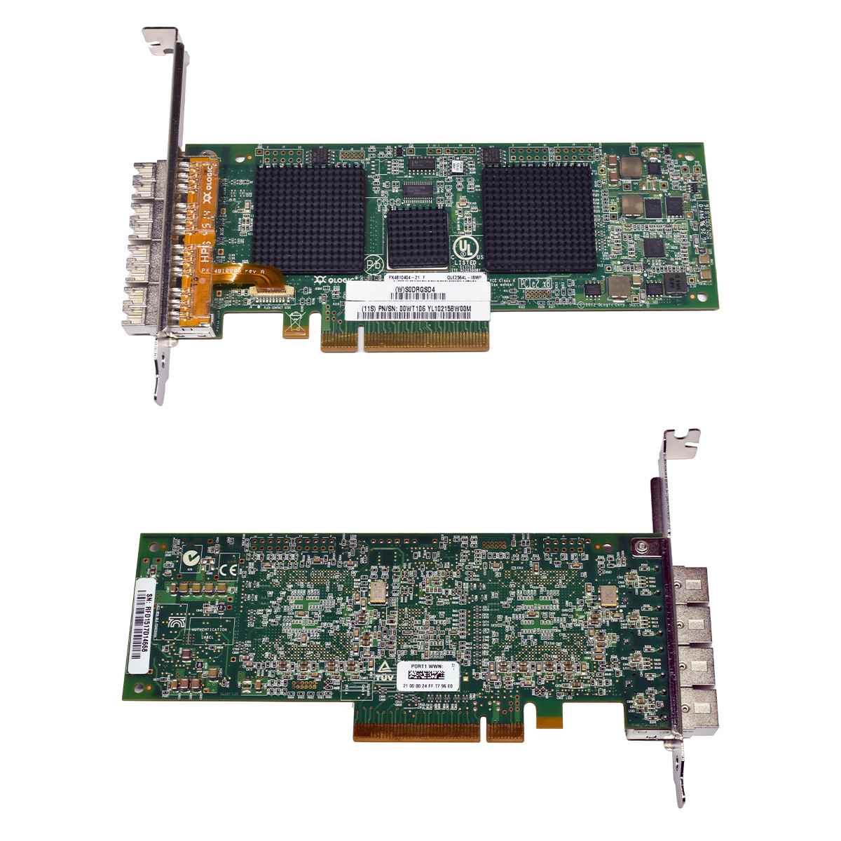 IBM QLogic 00WT106 QLE2564L-IBMP 4-Port 8G LWL PCIe x8 FC Server Adapter FP
