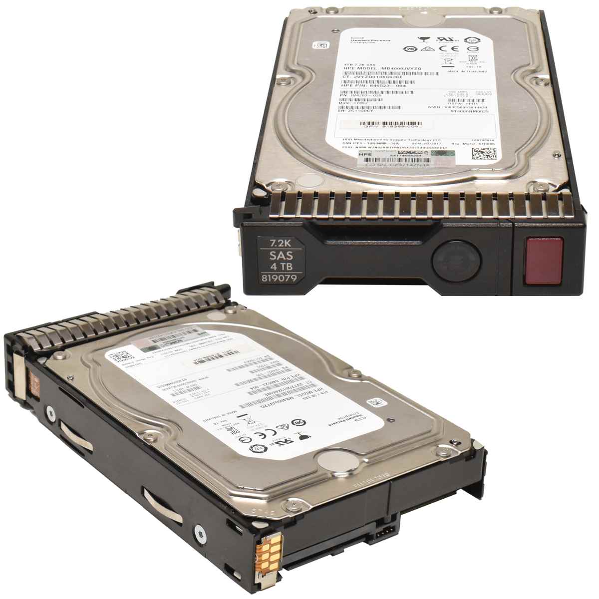 HP 4TB HDD 3.5" 7.2k 12G LFF SC DS SAS HotSwap Festplatte 872745-001 846523-004 mit Rahmen