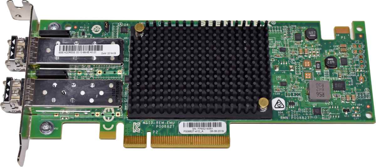 Emulex P008827 Dual-Port 10Gb/s PCIe x8 FC Host Bus Adapter P008827-41D LP Emulex P008827 Dual-Port 10Gb/s PCIe x8 FC Host Bus Adapter P008827-41D LP